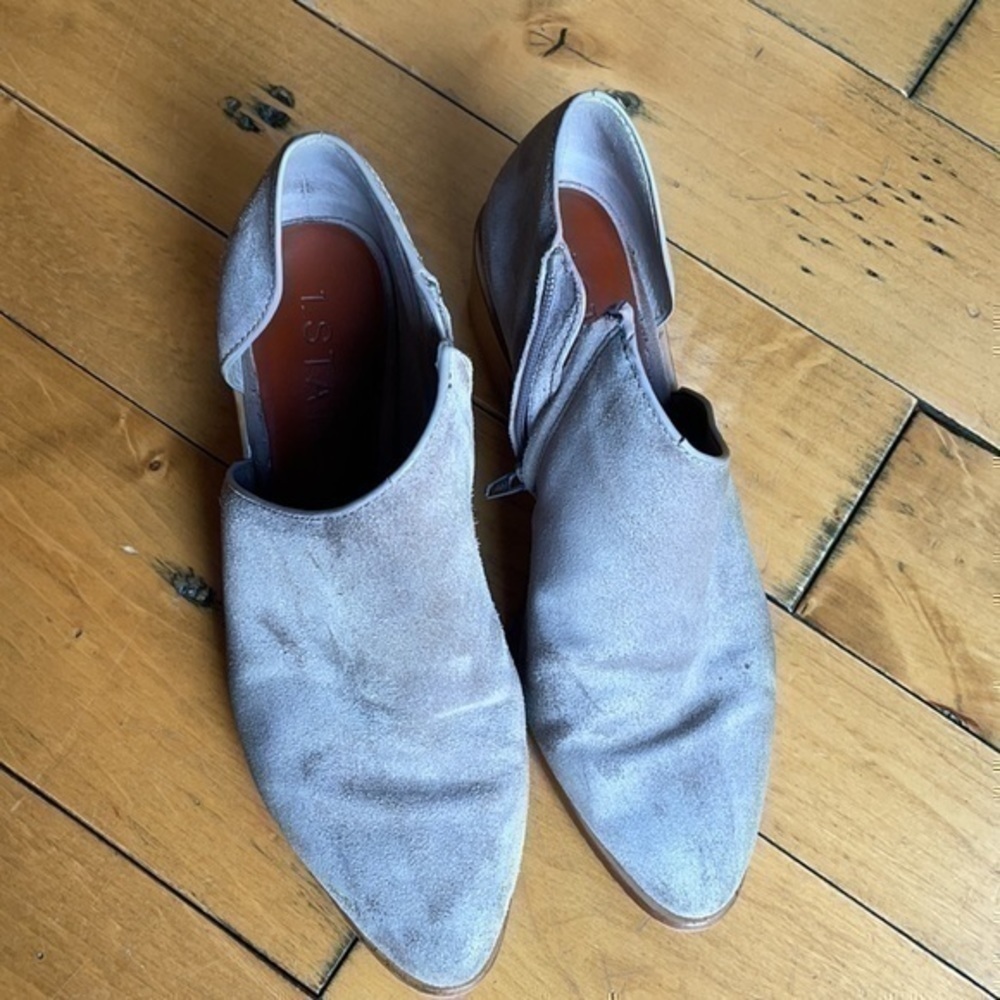 1 State leather suede booties 8 gray - Picture 4 of 8